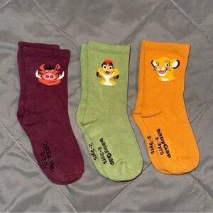 babyGap Lion King Character Socks - Pumba, Timon, Simba - *New, No Pkg, No Tags*